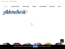 Tablet Screenshot of jatekmesterek.hu